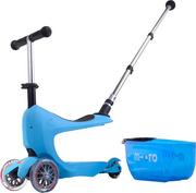 Hulajnogi - Micro Mini2go Deluxe Blue jeździk+hulajnoga MMD034 629 - miniaturka - grafika 1