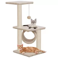 Drapaki dla kotów - vidaXL Drapak dla kota z sizalowymi słupkami 65 cm beżowy 170548 - miniaturka - grafika 1