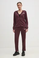 Dresy damskie - adidas dres LINEAR TS damski kolor bordowy JD2698 - miniaturka - grafika 1