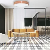 Lampy sufitowe - Euluna Lampa sufitowa Cleo 800 78cm miedziana - miniaturka - grafika 1