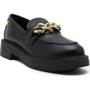 Love Moschino Skórzane loafersy - Półbuty damskie - miniaturka - grafika 1