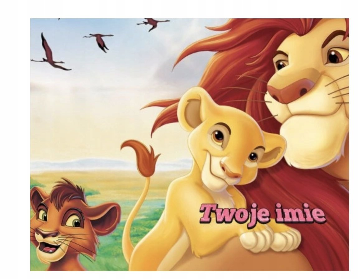 Puzzle KRÓL LEW SIMBA A3 252 el z Nadrukiem + IMIĘ Pudełko 20