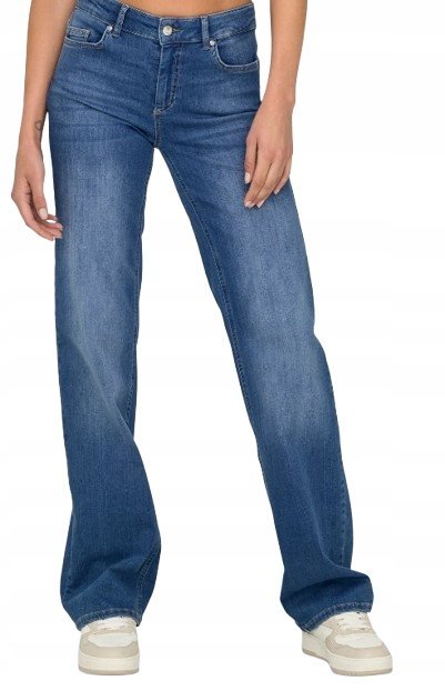 ONLY JEANSY MOM JEANS NIEBIESKIE PRZETARCIA WYSOKI STAN 32 J9A