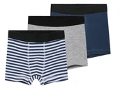 Majtki dla dzieci - lupilu® Bokserki dziecięce z bawełną organiczną, 3 pary (122/128, Niebieski/ szary/ biały) - miniaturka - grafika 1