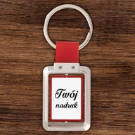 Breloczki dla dzieci - Brelok dwustronny z obrotowym środkiem z nadrukiem - czerwony - miniaturka - grafika 1