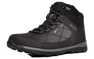 Buty trekkingowe męskie - Regatta Męskie buty trekkingowe Highton Str Mid, Czarny popiół - 44 EU - grafika 1