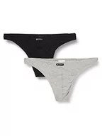 Majtki damskie - Biały Dzianina Niewidzialny Duplo Stringi (Pakiet 2) dla mężczyzn, Wielobarwny(wielokolorowy580), 8 - miniaturka - grafika 1