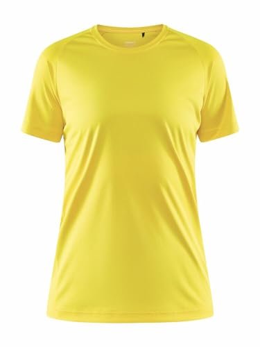 Craft CORE Unify Training Tee | damska koszulka sportowa L | Citrus | odzież sportowa dla kobiet z poliestru z recyklingu | zakrzywione szwy boczne | szybkoschnąca koszulka damska | funkcjonalna
