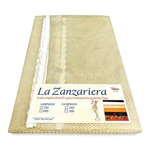 Tex family Moskitiera do użytku na zewnątrz, w ogrodzie, na balkonie, beżowa, 150 x 250 cm - Parasole ogrodowe - miniaturka - grafika 1