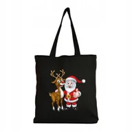 Torby i wózki na zakupy - Eko Torba na ramię Zakupy Shopper Torebka Bawełniana ŚWIĄTECZNA NA ŚWIĘTA 6 - miniaturka - grafika 1