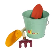 Zabawy w naśladowanie dorosłych - Zestaw akcesoriów ogrodowych wiaderko grabki łopatka - miniaturka - grafika 1