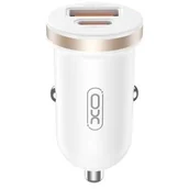 Ładowarki samochodowe - Ładowarka samochodowa XO CC56 PD 30W Biały - miniaturka - grafika 1