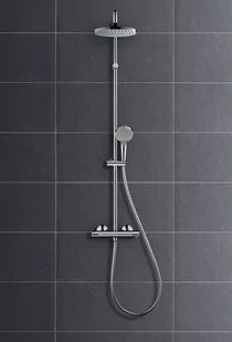 Hansgrohe Vernis Blend Zestaw prysznicowy ścienny z deszczownicą i baterią termostatyczną chrom 26276000 - Zestawy prysznicowe - miniaturka - grafika 1