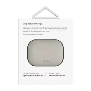 Etui ochronne na słuchawki UNIQ etui Lino AirPods Pro 2 gen Silicone beżowy/beige ivory - Akcesoria do słuchawek - miniaturka - grafika 6