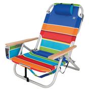 Hamaki - Eurotrail Krzesło plażowe Sete 2-w-1, w kolorowe paski - miniaturka - grafika 1