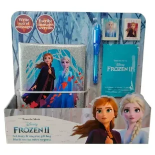 Pamiętnik z gumkami brelokami długopisem Frozen WD20828 1 szt. mix - Kids Euroswan - Szkolne artykuły papiernicze - miniaturka - grafika 1