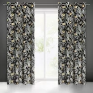 Zasłony - Zasłona Velvet Loren 140 x 250 Przelotka Czarny - miniaturka - grafika 1