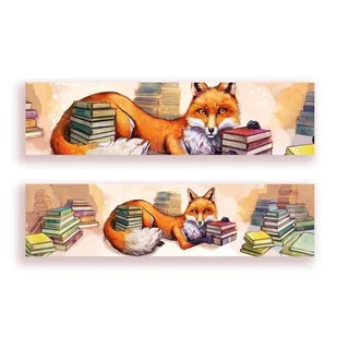 Zakładka kartonowa - Lis - Zakładki do książek - miniaturka - grafika 1