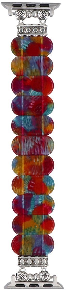 GlacierX bransoleta do smartwatcha Resin Stretch Bracelet Carnival Red do Apple Watch 38/40/41mm Wielokolorowa