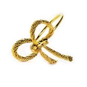 Dekoracja stołu - ADRIANNE Serwetnik złota wstążka 5x4,8x4cm - miniaturka - grafika 1