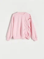 Bluzki dla dziewczynek - Reserved - Bluza ze ściągaczem - różowy - miniaturka - grafika 1