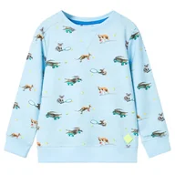 Bluzy dla dziewczynek - Bluza dziecięca, jasnoniebieski melanż, 128 - miniaturka - grafika 1