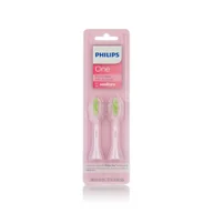 Końcówki do szczoteczek elektrycznych - Philips Sonicare ONE BH1022/00 Pink Końcówki do szczoteczki sonicznej 2 sztuki - miniaturka - grafika 1