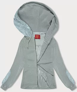 BLUZA W PRĄŻKI DAMSKA MIĘTOWA (AMG-311) - LHD - Bluzy damskie - miniaturka - grafika 1