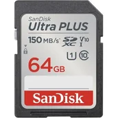 Karty pamięci - SANDISK Ultra Plus SDXC 64GB SDSDUNB-064G-GN6IN - miniaturka - grafika 1