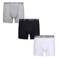 Spodenki damskie - Reebok Męskie szorty, Czarny/biały/szary Marl, L - miniaturka - grafika 1