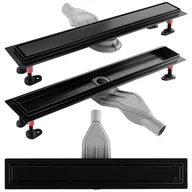 Odpływy liniowe - Odpływ liniowy Rea czarny Neox Superflow 70 cm - miniaturka - grafika 1