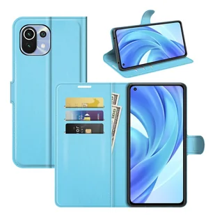 Pokrowiec König Design kompatybilny z etui na telefon komórkowy Xiaomi Mi 11 Lite ze skóry syntetycznej - Niebieskie etui na telefon komórkowy - Etui i futerały do telefonów - miniaturka - grafika 1
