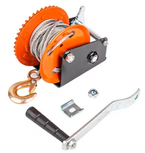 WYCIĄGARKA WCIĄGARKA RĘCZNA KORBOWA LINOWA 1200 LBS 545kg FALON-TECH - Wciągarki - miniaturka - grafika 7