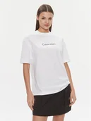 Koszulki i topy damskie - Calvin Klein T-Shirt Hero Logo Oversized T Shirt K20K206778 Biały Regular Fit - miniaturka - grafika 1