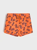 Kąpielówki dla chłopców - Sinsay - Kąpielówki z nadrukiem wakacyjnym - pomarańczowy - miniaturka - grafika 1