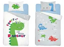Detexpol Pościel bawełniana 90x120 dinozaur zielona 3953 B Mayamoo 105 - Pościel dla dzieci - miniaturka - grafika 1