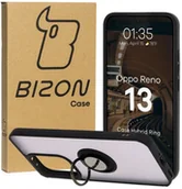 Etui i futerały do telefonów - Bizon Etui z uchwytem na palec Case Hybrid Ring do Oppo Reno13, przydymione z czarną ramką - miniaturka - grafika 1