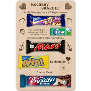 Prezent na Dzień Chłopaka Rocznice Walentynki Urodziny dla mężczyzny kolegi faceta męża - Tabliczka na słodycze z życzeniami - Ramki na zdjęcia - miniaturka - grafika 1