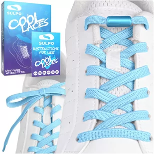 Sznurowadła bez wiązania z zapinkami sport dla dzieci błękitne - Akcesoria obuwnicze - miniaturka - grafika 1