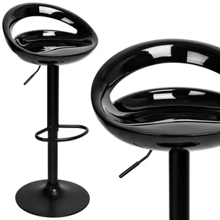 Krzesło barowe CORK glamour czarne - Taborety i hokery - miniaturka - grafika 1