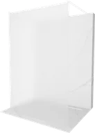 Ścianki i drzwi prysznicowe - Mexen Kioto ścianka prysznicowa wolnostojąca 100 x 200 cm, szron 8 mm, biała - 800-100-002-20-30 - miniaturka - grafika 1