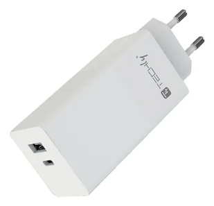 Techly IPW-PD100W-WH ładowarka do urządzeń przenośnych Power bank, Smartfon, Tablet, Uniwersalne Biały Prąd przemienny Szybkie ładowanie Wewnętrzna - Powerbanki - miniaturka - grafika 1