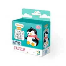 Puzzle Edukacyjne Kolorowanka Pingwin 2w1 dzieci - Układanki dla dzieci - miniaturka - grafika 3