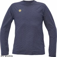 Odzież robocza - CERVA NOYO ESD LS - t-shirt z długim rękawem - granatowy XS - miniaturka - grafika 1