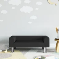 Krzesełka i taborety dla dzieci - vidaXL Sofa dla dzieci, czarna, 70x45x26,5 cm, aksamitna - miniaturka - grafika 1