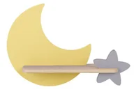 Lampy ścienne - Candellux Lampa Moon Kinkiet Ścienny 5W Led Iq Kids Złoty+Szary 21-76731 - miniaturka - grafika 1