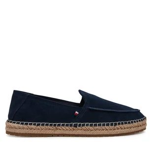 Espadryle Tommy Hilfiger Hilfiger Flex Espa Suede Loafer FM0FM05392 Granatowy - Espadryle męskie - miniaturka - grafika 1