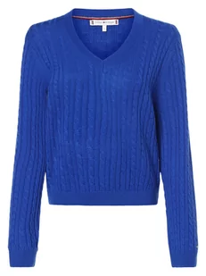Tommy Hilfiger - Sweter damski, niebieski - Swetry damskie - miniaturka - grafika 1