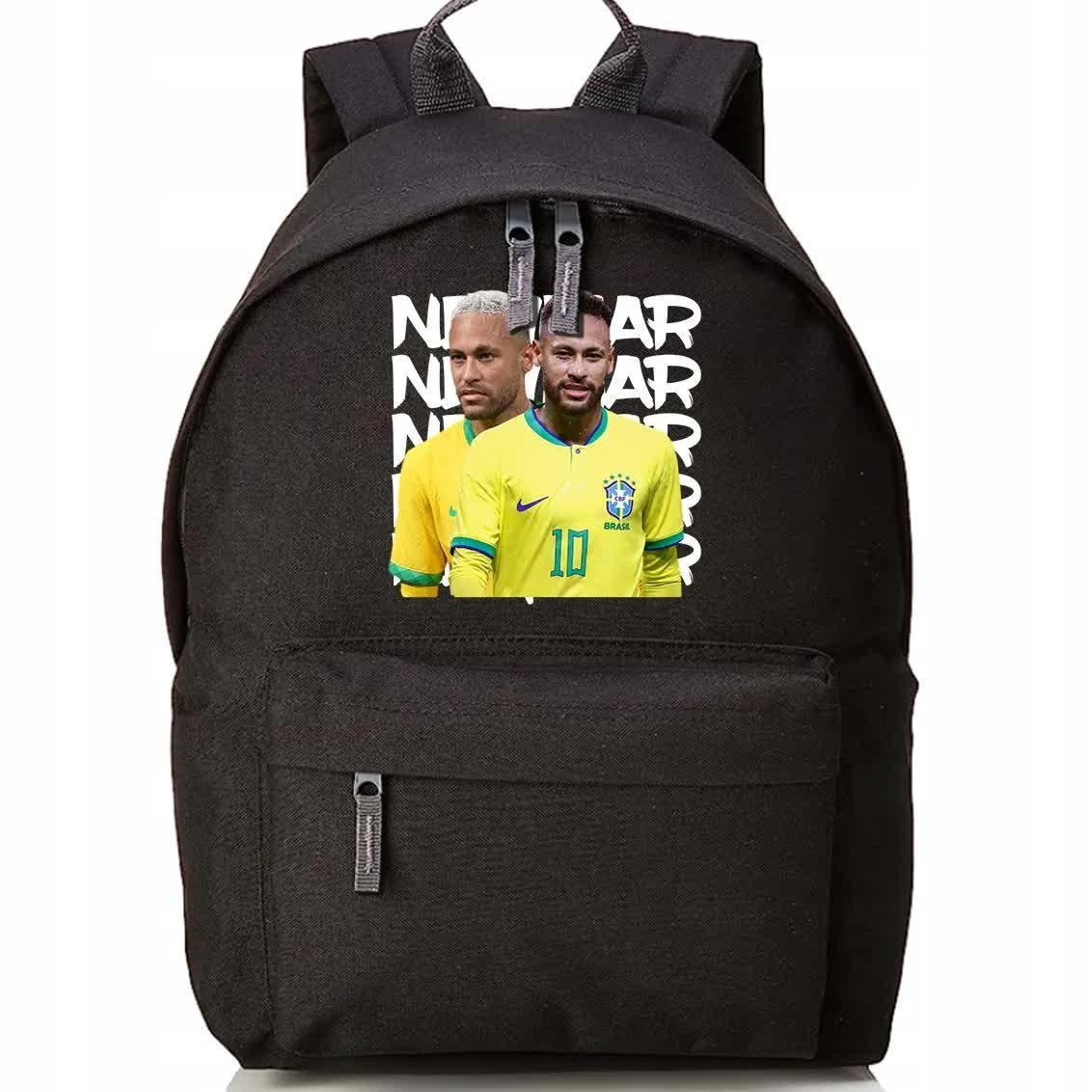 Plecak Szkolny Czarny Do Szkoły NEYMAR Sławni Piłkarze Piłka Nożna Wzory