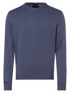 Swetry męskie - Tommy Hilfiger Sweter z dodatkiem kaszmiru Mężczyźni Bawełna niebieski jednolity, S - miniaturka - grafika 1